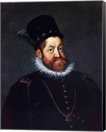 Framed Portrait of Emperor Rudolf II Print