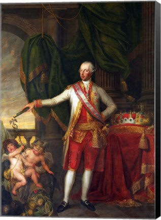 Framed Portrait of the Emperor Joseph II Print