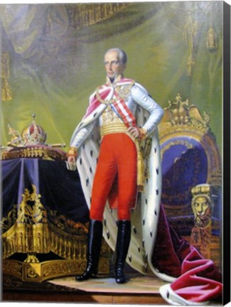 Framed Emperor Franz, a Portrait of King of Hungary Print