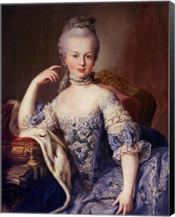 Framed Portrait of Marie Antoinette Print