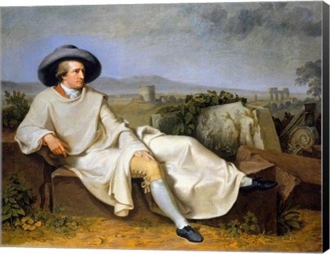 Framed Goethe in the Roman Campagna Print