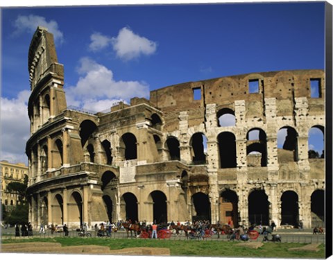 Framed Low angle view of a coliseum, Colosseum, Rome, Italy Print