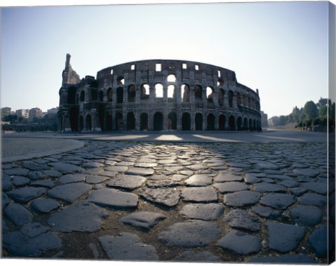 Framed View of an old ruin, Colosseum, Rome, Italy Print