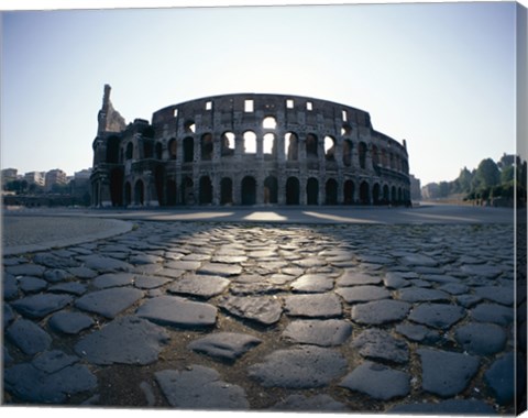 Framed View of an old ruin, Colosseum, Rome, Italy Print