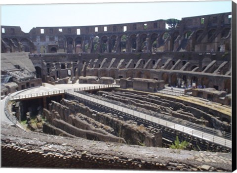 Framed Colosseum in Rome side view Print