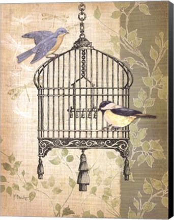 Framed Botanical Birdcage II Print