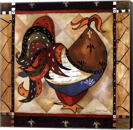 Framed Tuscan Rooster Sq I Print