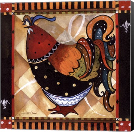 Framed Tuscan Rooster Sq II Print