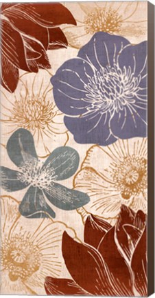 Framed Vintage Flowers I Print
