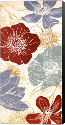 Framed Vintage Flowers II Print