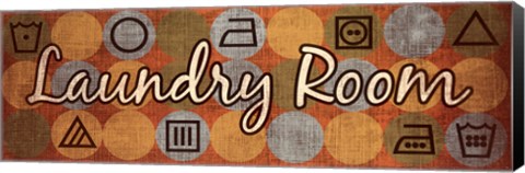 Framed Laundry Symbols Panel I - mini Print