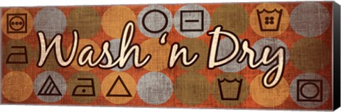 Framed Laundry Symbols Panel II - mini Print