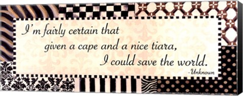 Framed Save The World - petite Print