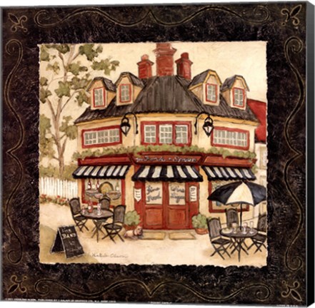 Framed Quaint Cafe I Print