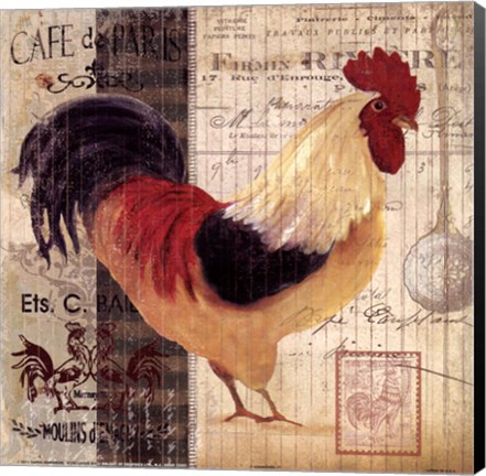 Framed Cockerel I Print