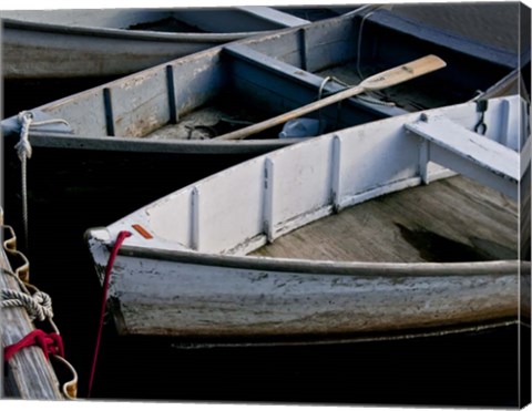 Framed Wooden Rowboats V Print