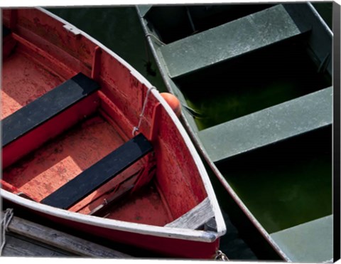 Framed Wooden Rowboats VIII Print