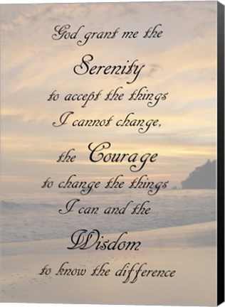 Framed Serenity Prayer - landscape Print