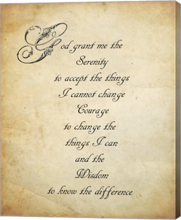 Framed Serenity Prayer - quote Print