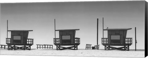 Framed Lifeguard Shacks, Venice Beach Print