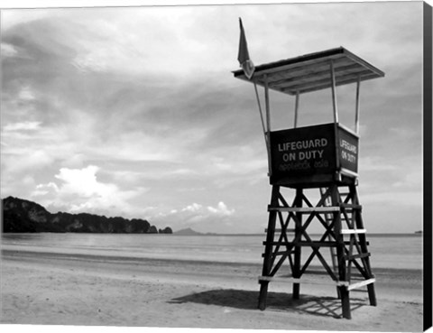 Framed Lifeguard Observation Tower Print