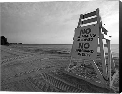 Framed No Swimming Print