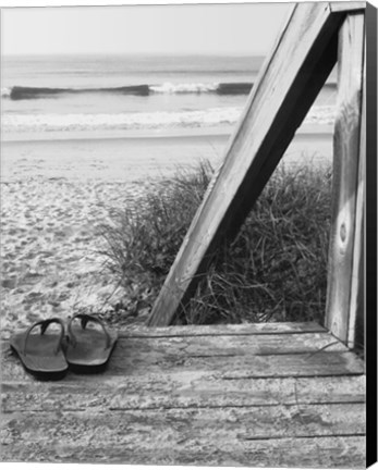 Framed Sandals by the Sea Print