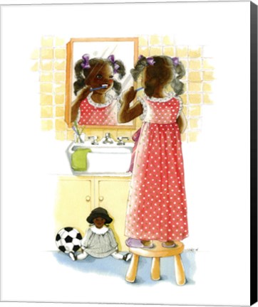 Framed Sunshine Smiles (Girl) Print