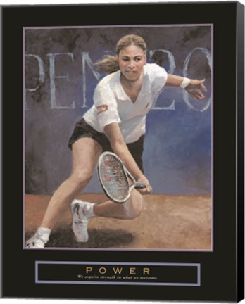 Framed Power - Tennis Player Print