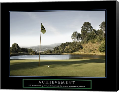 Framed Achievement-Golf Commit Yourself Print