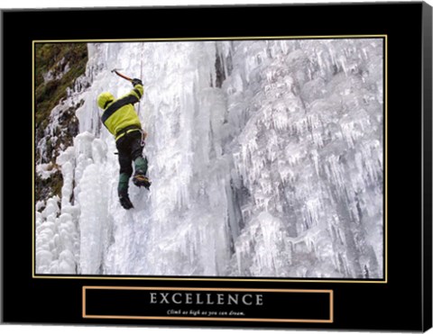 Framed Excellence-Snow Climber Print