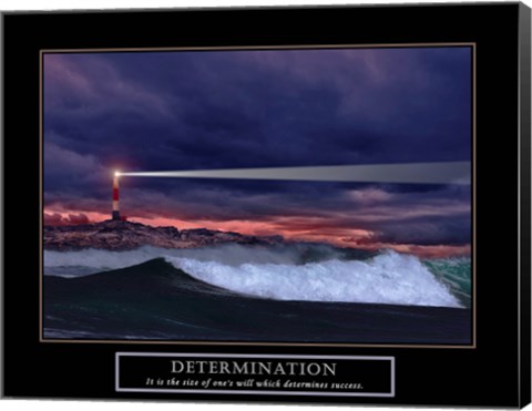 Framed Determination-Lighthouse Print