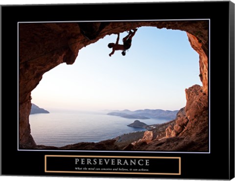 Framed Perseverance-Cliffhanger Print