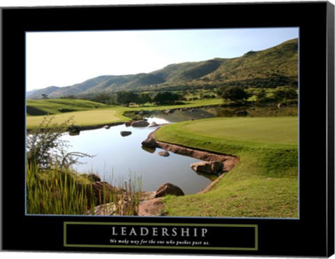 Framed Leadership-Golf Print