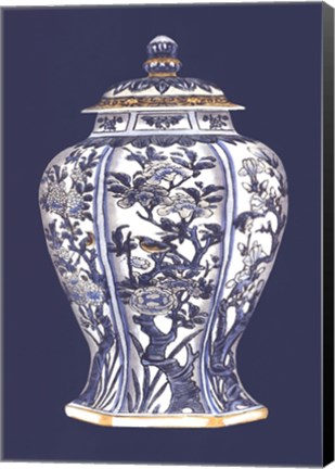 Framed Blue &amp; White Porcelain Vase I Print