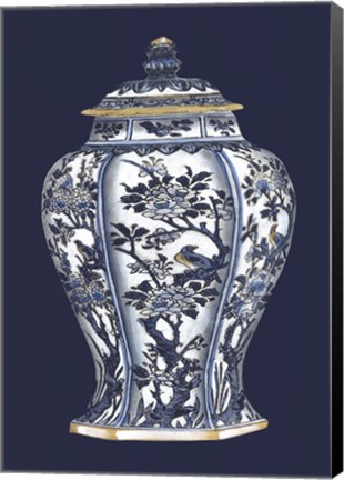 Framed Blue &amp; White Porcelain Vase II Print