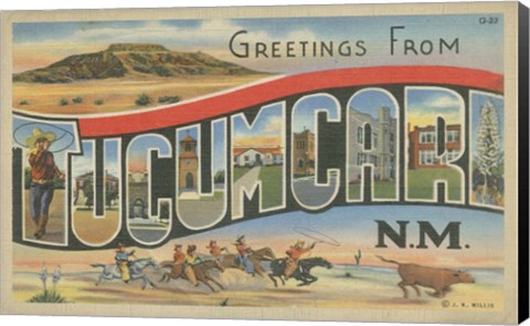 Framed Greetings from Tucumcari Print