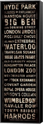 Framed Transit London Black Print