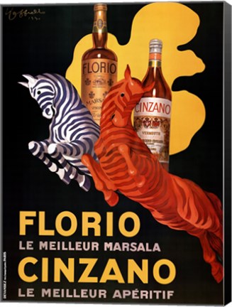 Framed Florio E Cinzano Print