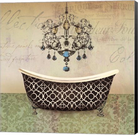 Framed French Vintage Bath I Print