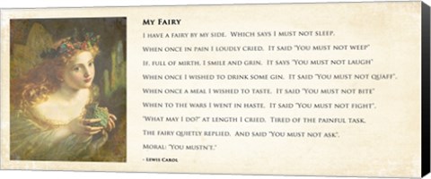 Framed My Fairy by Lewis Carroll - wide Print