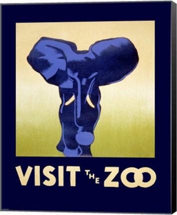 Framed Visit the Zoo Print