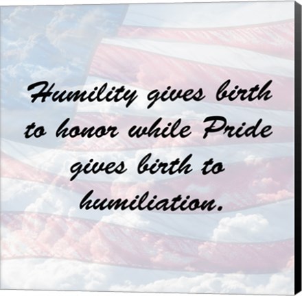 Framed Humility - flag Print