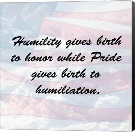 Framed Humility - flag Print