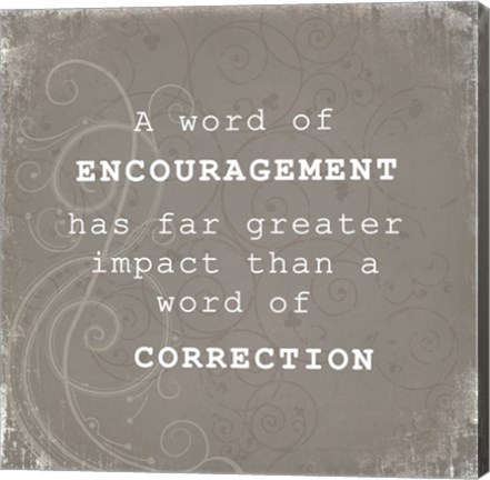 Framed Encouragement Correction Print