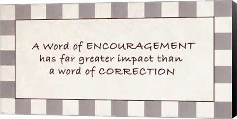 Framed Word of Encouragement Quote Print