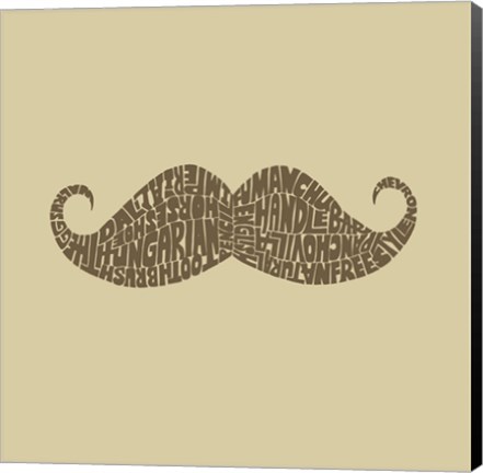 Framed Mustache Styles Print