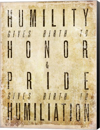 Framed Humility Quote Print