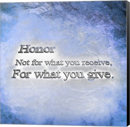 Framed Honor Quote II Print