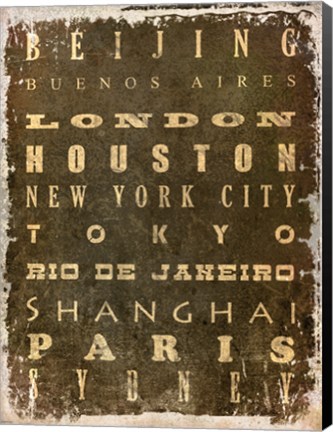 Framed World Cities Print